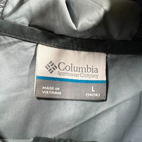 Columbia Jacket Youth Boys Large Gray Long Sleeve Full Zip Hooded Windbreaker - Picture 2 of 11