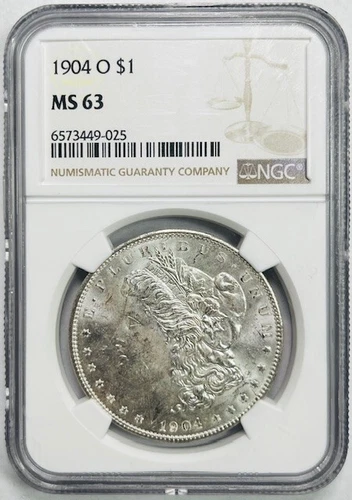 1904 O Morgan Silver Dollar MS63 NGC