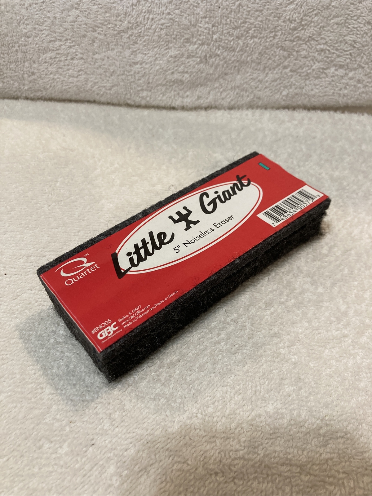 Quartet Little Giant 5” Felt Noiseless Chalkboard Eraser 748654005759