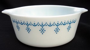 snowflake garland pyrex