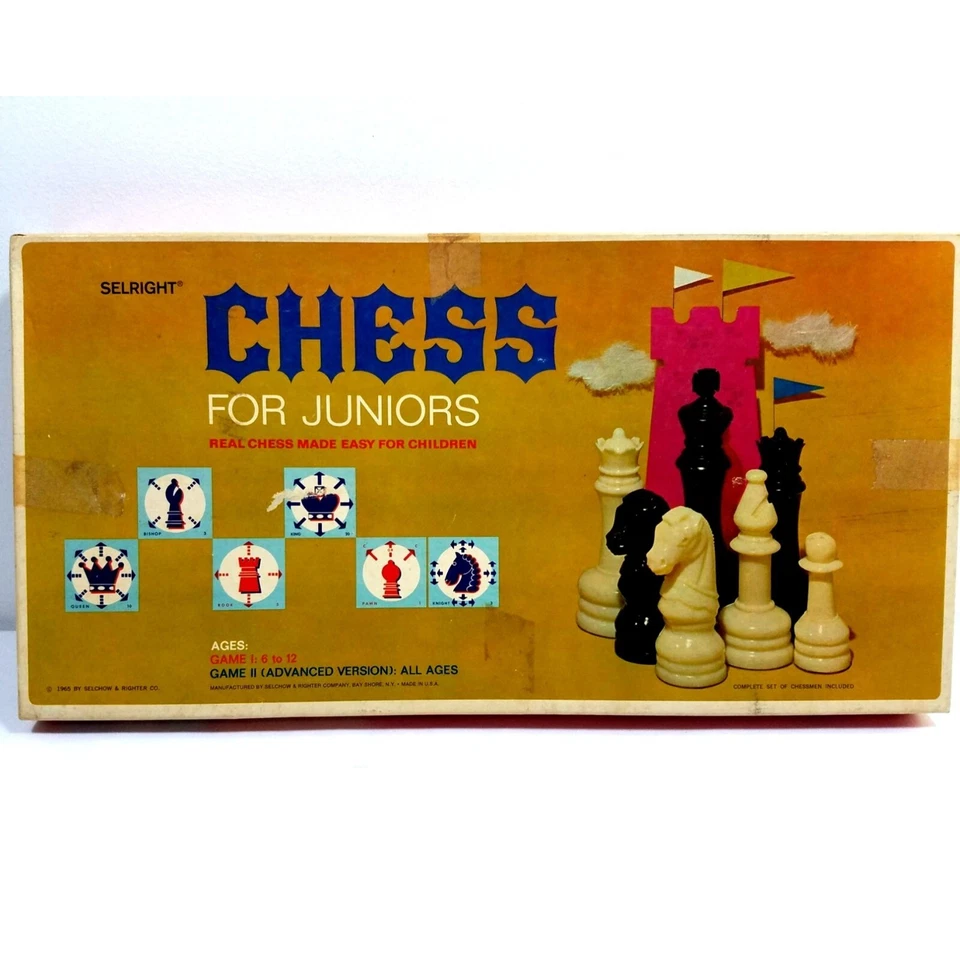 Selright Chess For Juniors Board Game Vintage 1965 Teaching for Children - Image 2 of 4