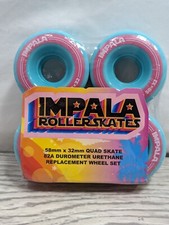 Impala Rollerskates 58x32 Outdoor Roller Skate Wheels 4pk Blue Pink Cotton Candy