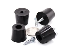 1” Diameter x 3/4” Height Rubber Feet  Bumpers Spacers. Includes Mounting Screws