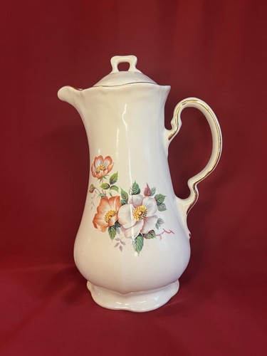 Vintage The House of Webster German Chocolate Pot Wild Briar Rose Pattern