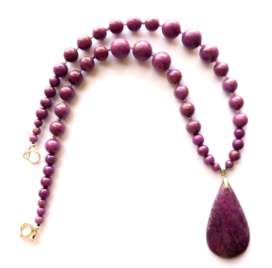 Collier en phosphosidérite naturelle, l'éclat de l'argent - 3