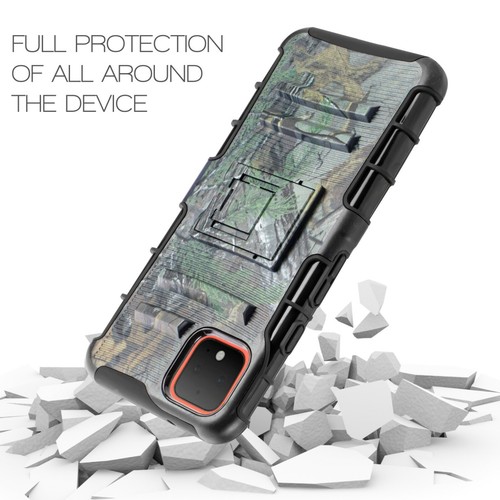 For Google PIXEL 4 XL Kickstand Belt Clip Holster Armor Cover + Screen Protector - Picture 8 of 22