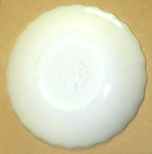 Vintage Anchor Hocking White Milk Swirl Glass 5.75" Saucer w/Gold Trim, USA — photo 2