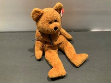 Ty Beanie Buddy Fuzz The Bear 1999 Retired Plush Toy Large 9   Vintage