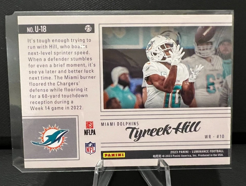Tyreek Hill (Unforgettable) Miami Dolphins 2023 Panini Luminance - Image 2 of 2