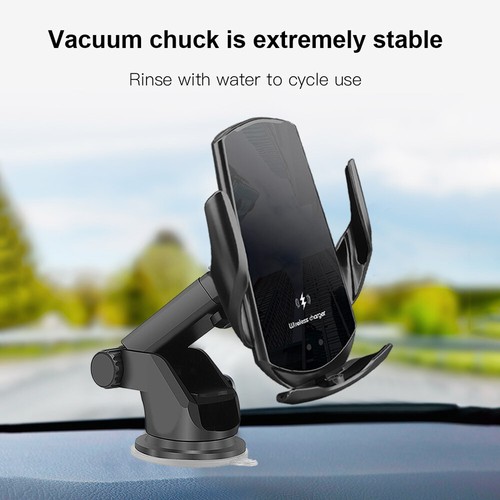 15W Automatic Clamping Wireless Car Charging Charger Mount Air Vent Phone Holder - Picture 5 of 8