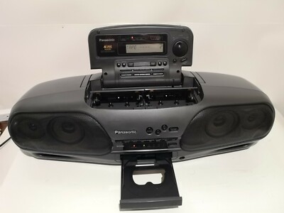 PANASONIC Vintage Portable Stereo Dual Deck CD Player 4.4