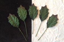 100 Holly Leaves leaf Handmade Mulberry Paper Christmas wreath scrapbook cards