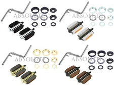 F&R LOWRIDER 6 1/2" 1-PIECE CHROME BICYCLE CRANK W/ PEDALS & BOTTOM BRACKET.