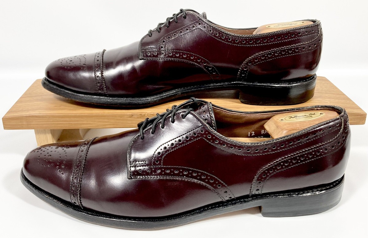 Allen Edmonds SANFORD Burgundy Cap Toe Brogue Derby Oxford  display picture 2