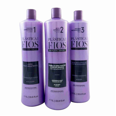 Plastica Dos Fios 3x1000ml Brazilian Keratin Treatment - Cadiveu Professional