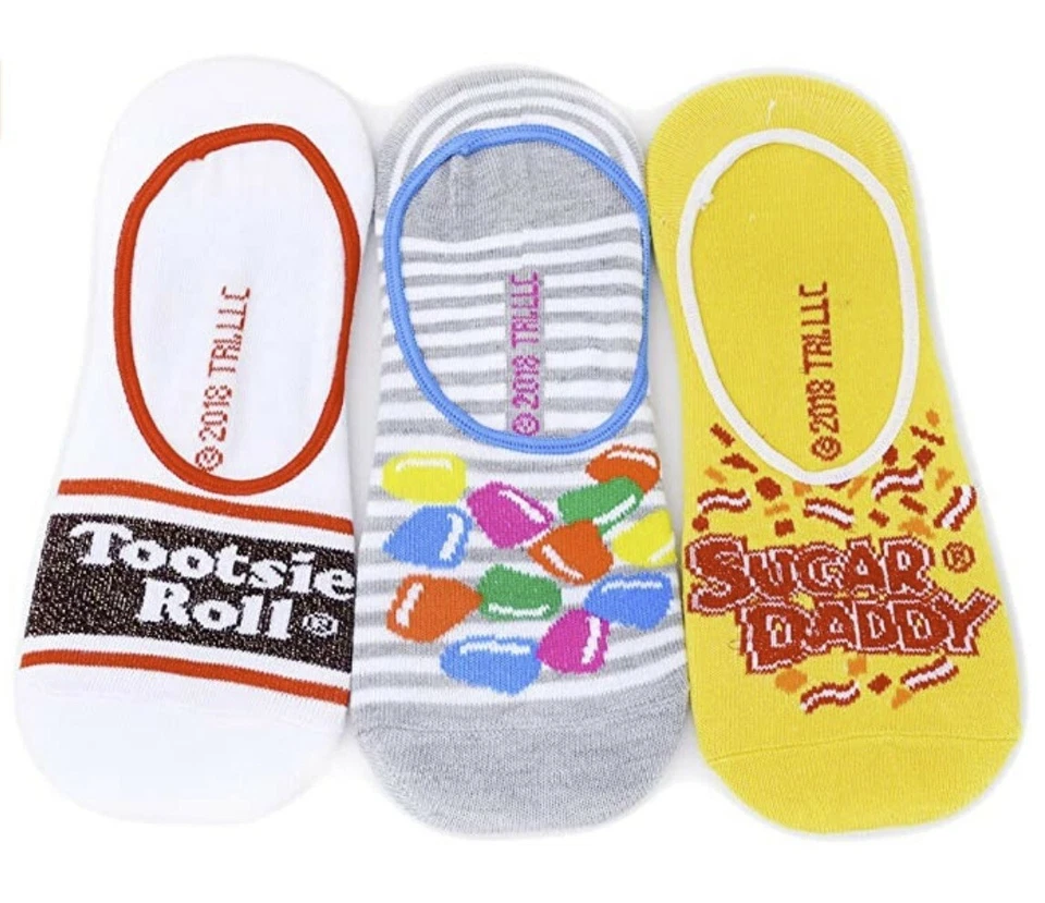 Planet Sox Mujer 3-Pk Bonus Pack Forro Zapatilla Calcetines Mezcla Estampado Caramelo Foto 2 de 2