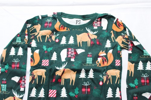 The Children's Place Kid's Unisex Family Match Animal Pajamas EJ2 Green Size 12 - Picture 3 of 8