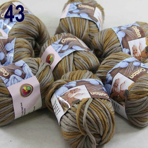 Hot Sale 8BallsX50gr Thick Chunky DIY Worsted 100% Cotton HAND Knitting Yarn 43 - Picture 1 of 12