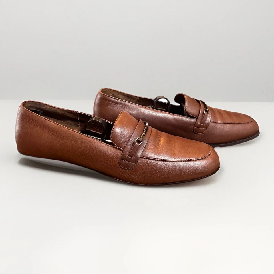 LIZ CLAIBORNE LizFlex Delaware Leather Loafers Brown Flats Women’s Shoes Size 8M - Image 4 of 4