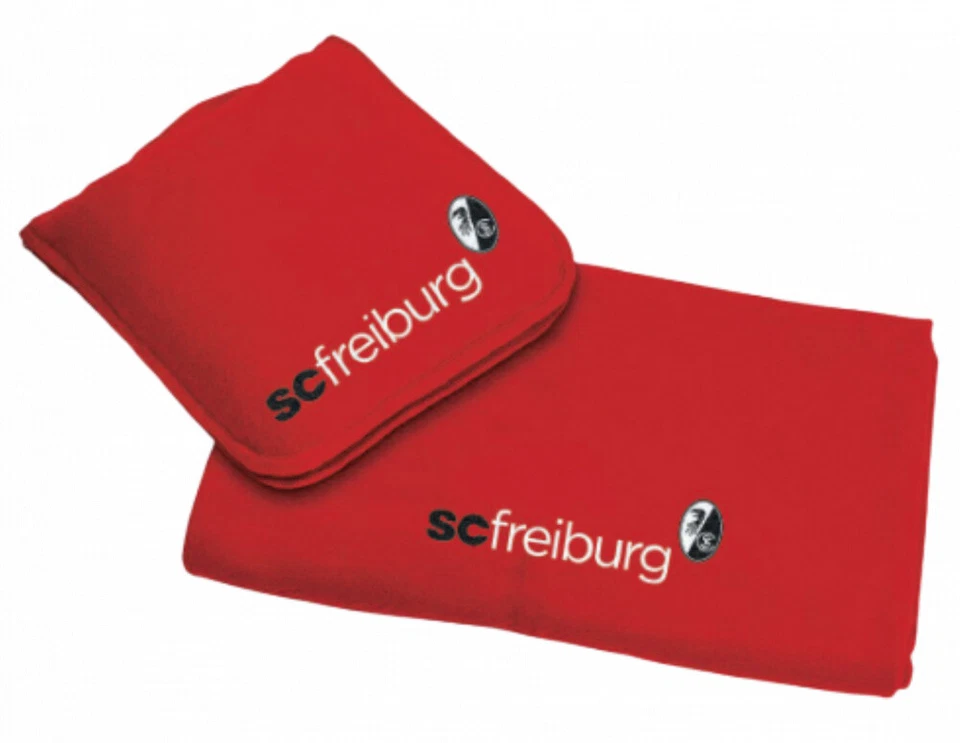 SPORT CLUB FREIBURG SC Freiburg Stadion-Set 2-tlg Decke mit Kissen Reise | Stadion Set SCF