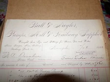 1883 Ball & Naylor Pumps Mill & railway Supplies Minneapolis MN Letterhead   