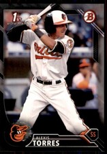 2016 Bowman Silver Paper Alexis Torres 200/499 Baltimore Orioles
