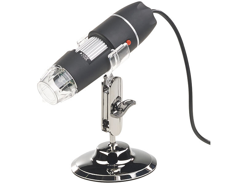Microscope numérique USB DM-200 Somikon avec grossissement 50x à 1600x pour PC