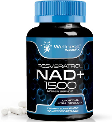 NAD Supplement, 1500Mg - Liposomal NAD+ Supplement with Resveratrol, NAD plus Bo