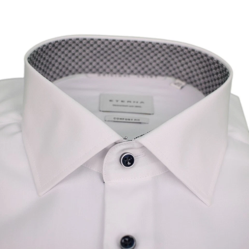 Eterna Uomo Camicia da Ufficio Comfort Fit Bianco 1305 E15K 00 - Immagine 2 di 3