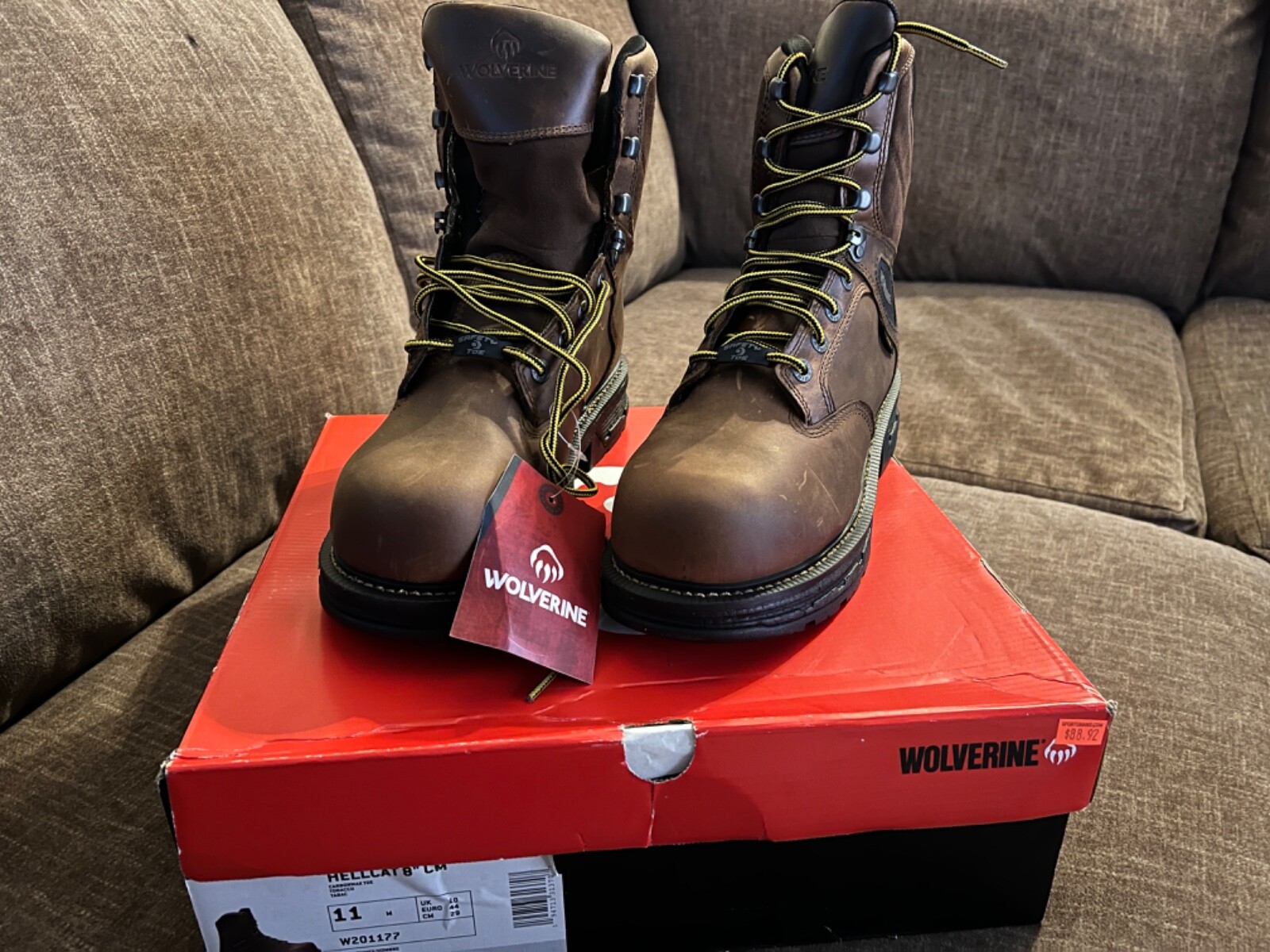 Wolverine Hellcat Ultraspring WP CarbonMax 8" W201177 Mens Brown Work