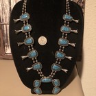 VINTAGE Estate find Squash Blossom Necklace, ca 1960's - 1970's, Stamped — photo 2