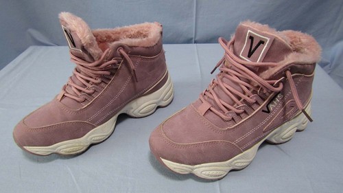 VAHS Pink Chunky Trainers, Fur Lined. Been worn a few times - Picture 2 of 11