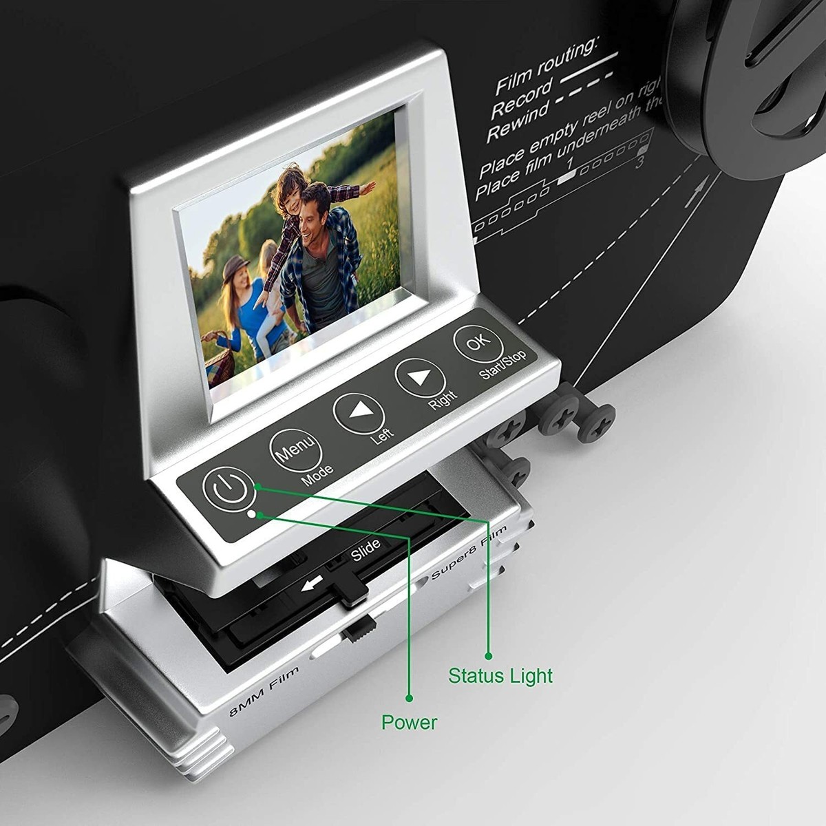 8mm&Super 8 Reels to Digital MovieMaker Film Scanner Converter
