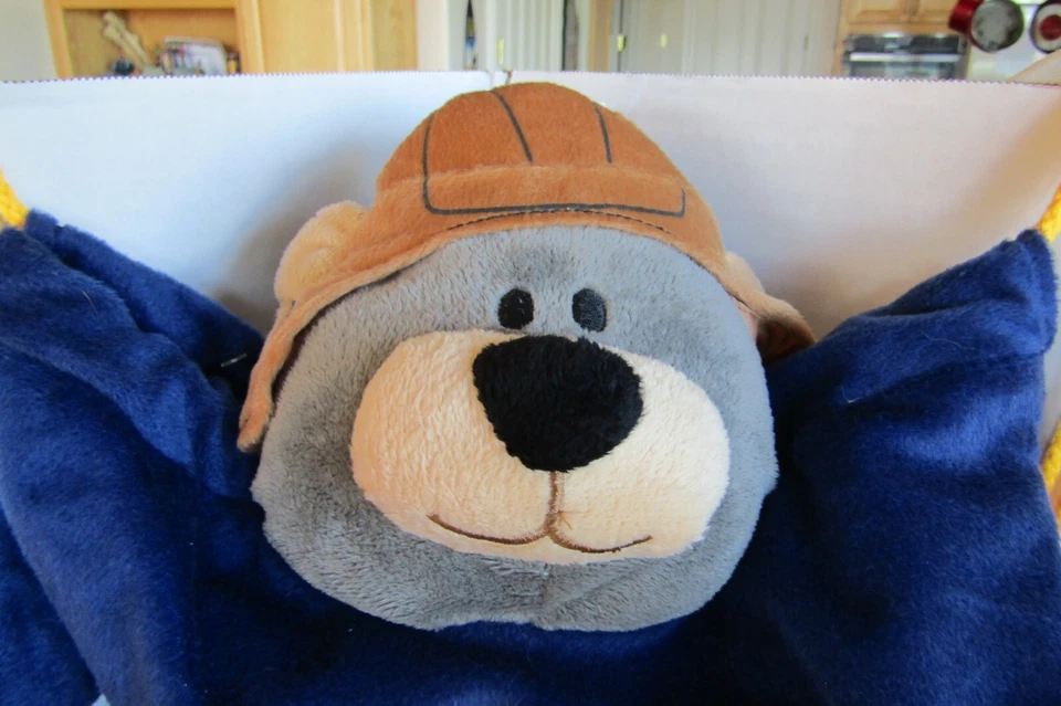 University of Michigan Football Kids Drawstring Backpack with Stuffed Bear Head - Image 3 of 4