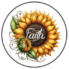 SUNFLOWER FAITH ENVELOPE SEALS LABELS STICKERS PARTY FAVORS