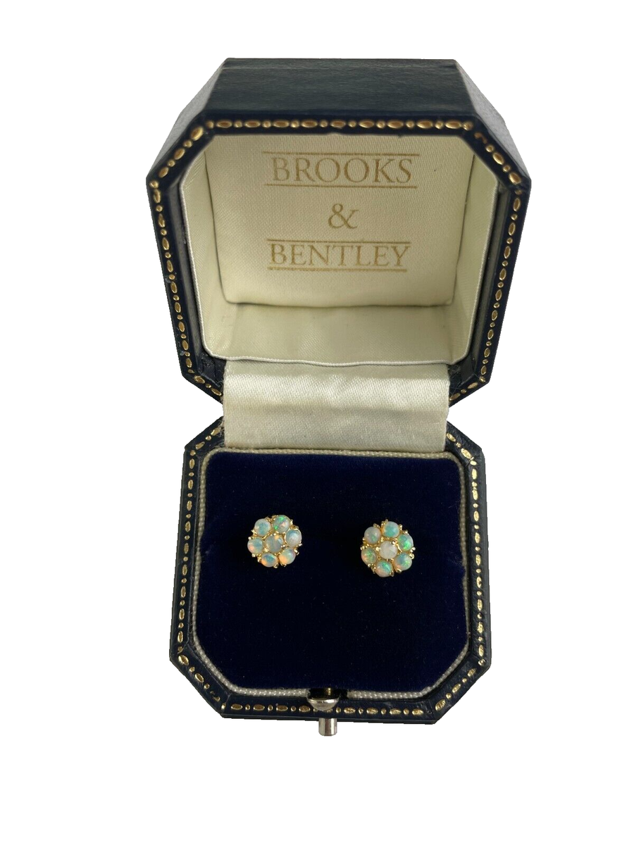 Opal Cabochon Small Opal Earrings Cabochon Opal Cluster Earrings