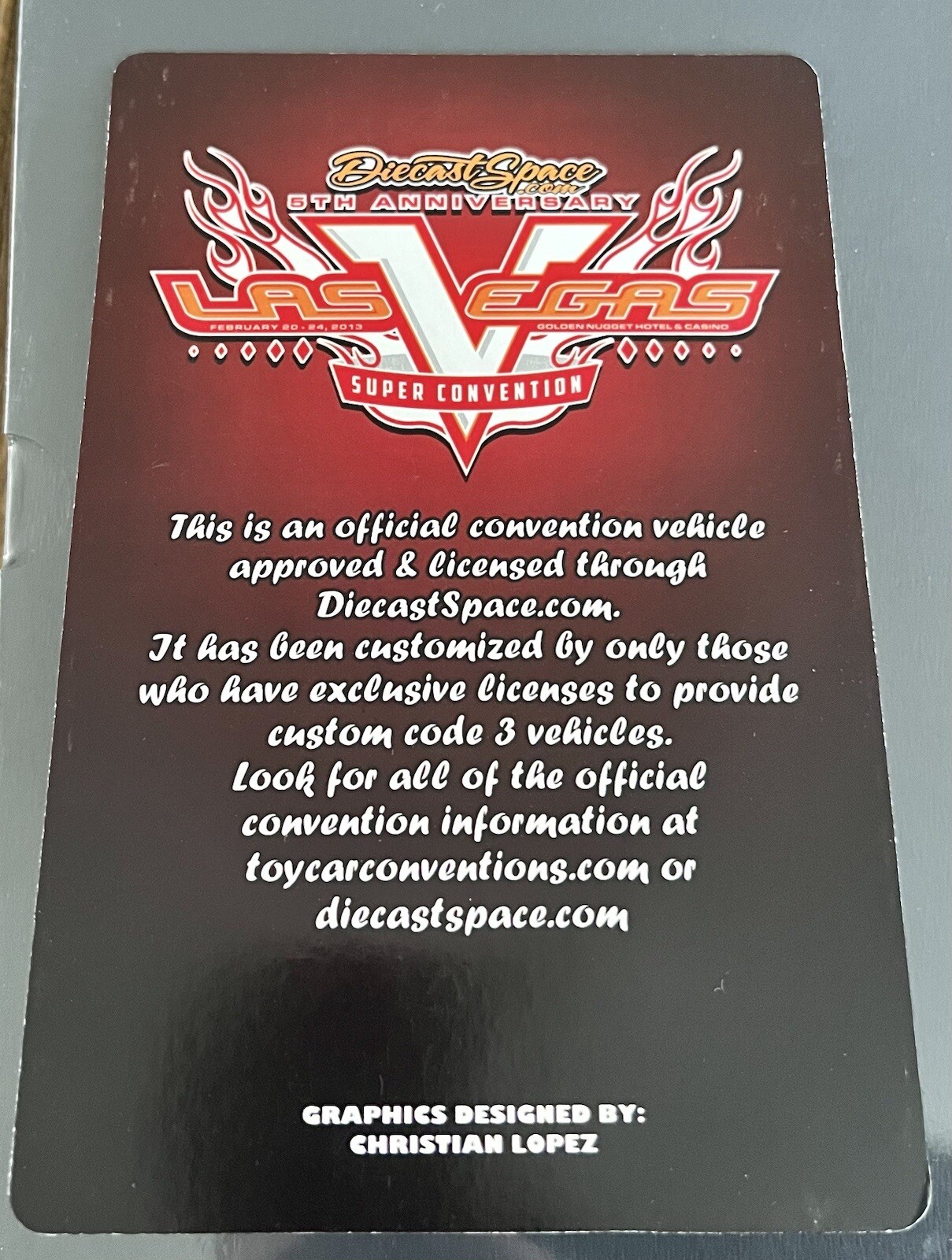 2013 DIECAST SPACE SUPER CONVENTION ENZO FERRARI ~ 4/10
