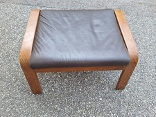 Ancien Repose Pied En Cuir, Pour Fauteuil IKEA Modèle POÄNG. Vintage