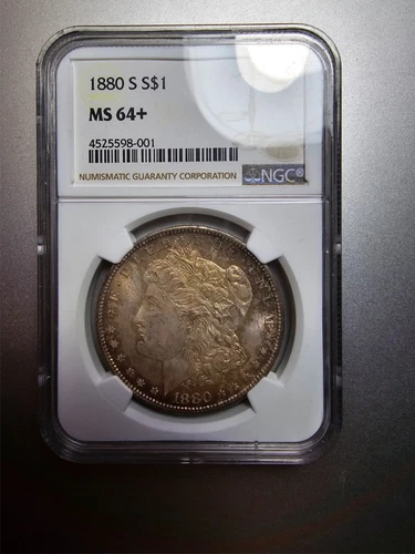 1880-S Morgan Silver Dollar - NGC MS64+