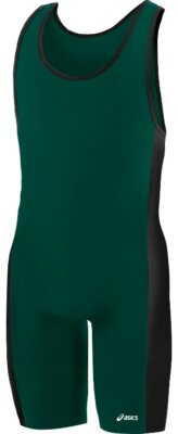 Asics FEUD Wrestling Singlet - Hunter Green/Black
