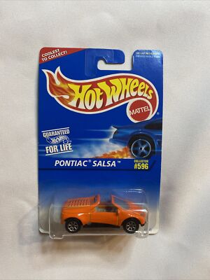 1995 HOT WHEELS BLUE CARD #596 ORANGE PONTIAC SALSA HW MIP MALAYSIA VARIATION