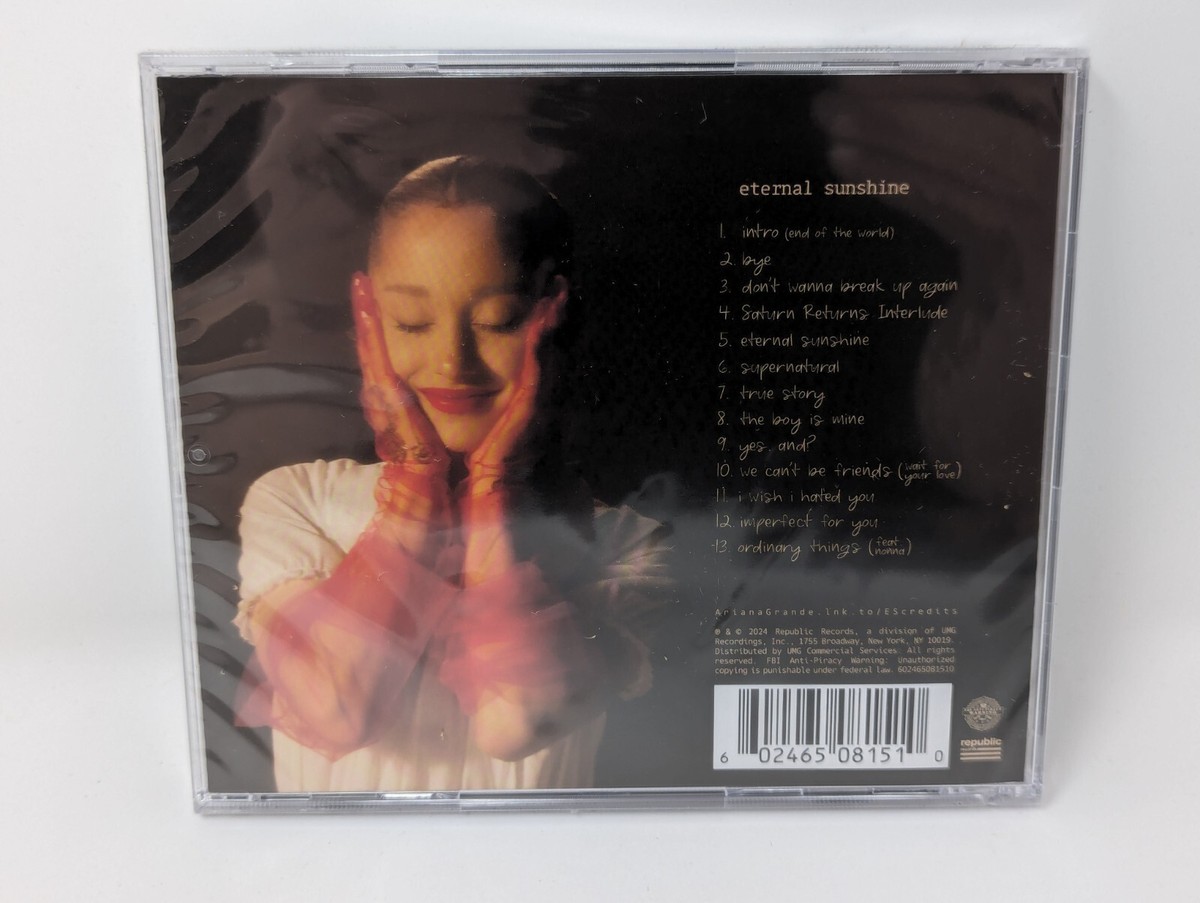 eternal sunshine signed cd アリアナ直筆サイン入り Autographed ARIANA GRANDE Eternal Sunshine SIGNED CD Full
