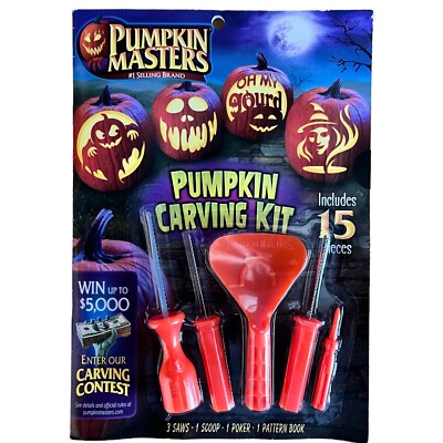 Pumpkin Masters Pumpkin Carving Kit Halloween Craft Tools Pattern Book TrickTrt