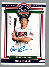2022 USA Stars & Stripes 15U Nat'l Team Auto Blue Ink #CNTSMC Masa Chilcutt /399
