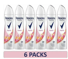 Rexona Women Tropical Alcohol Free 48h Deodorant Spray 200ml (6 PACK)