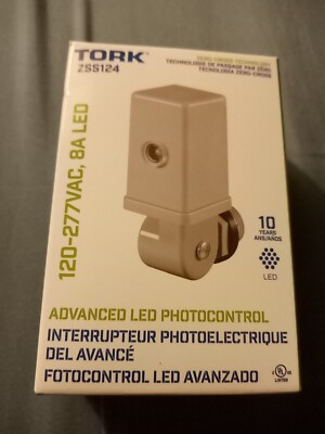 Tork Advanced LED Photocontrol 120-277VAC 8A ZSS124 Photocell Brand New 