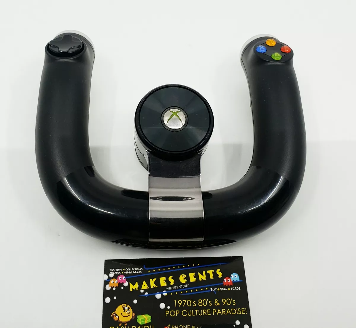 Microsoft Xbox 360 Wireless Speed Wheel Black Model 1470 Racing