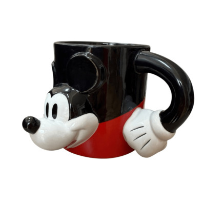 Disney Store Mickey Mouse Raised 3D Face Ceramic Coffee Tea Mug Cup