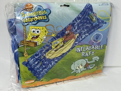 Inflatable Raft Pool Float SpongeBob Squarepants Nickelodeon 24x72 