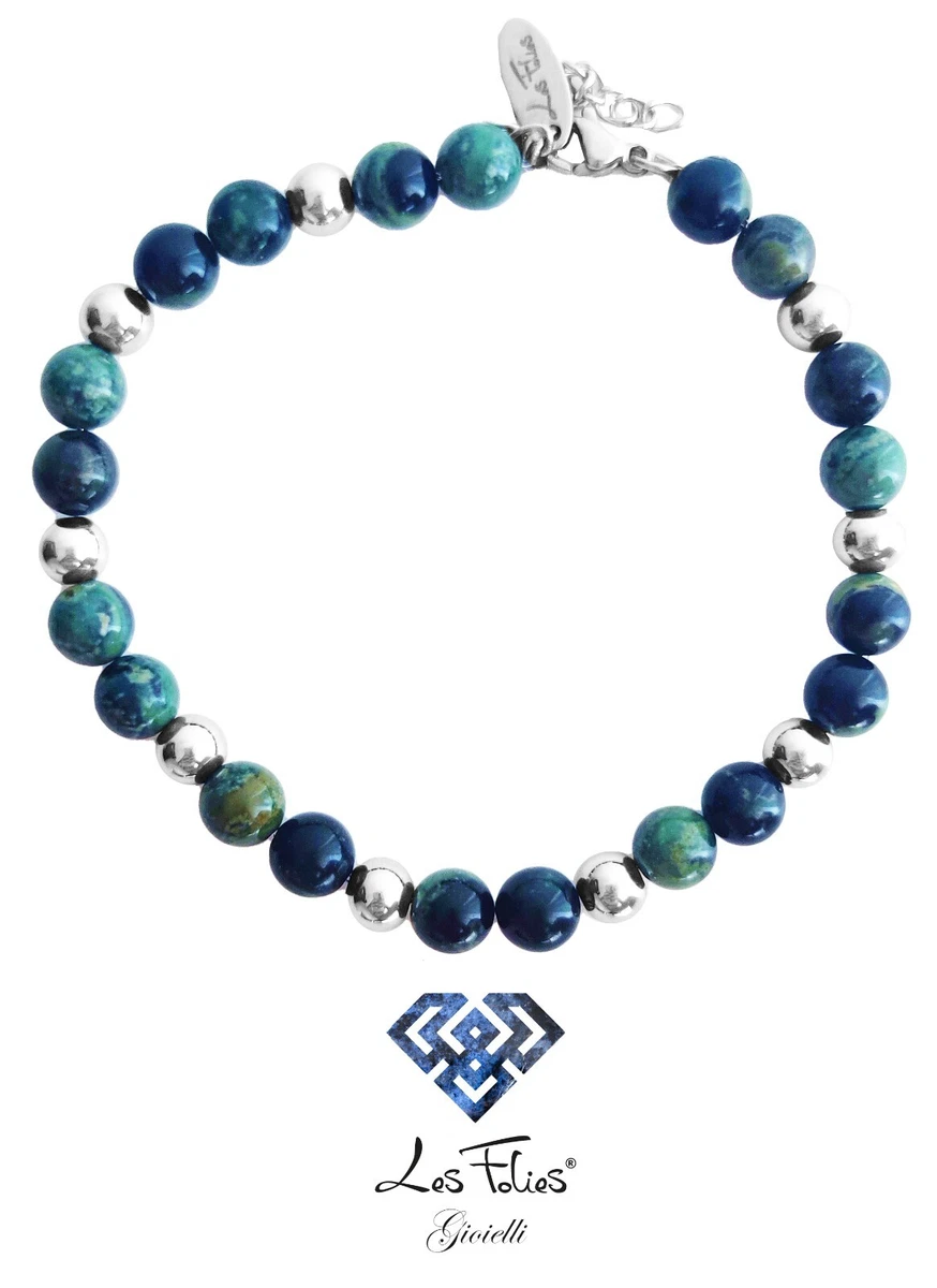 Cavigliera pietra Howalite e Corallo bamboo | Afrodite